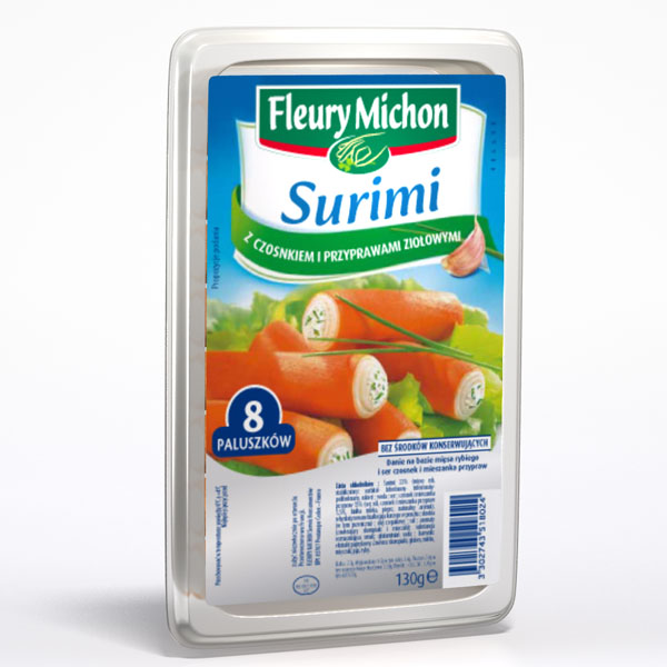 Surimi z czosnkiem i przyprawami zioowymi