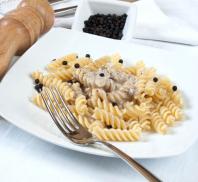 Fusilli z pieczarkami